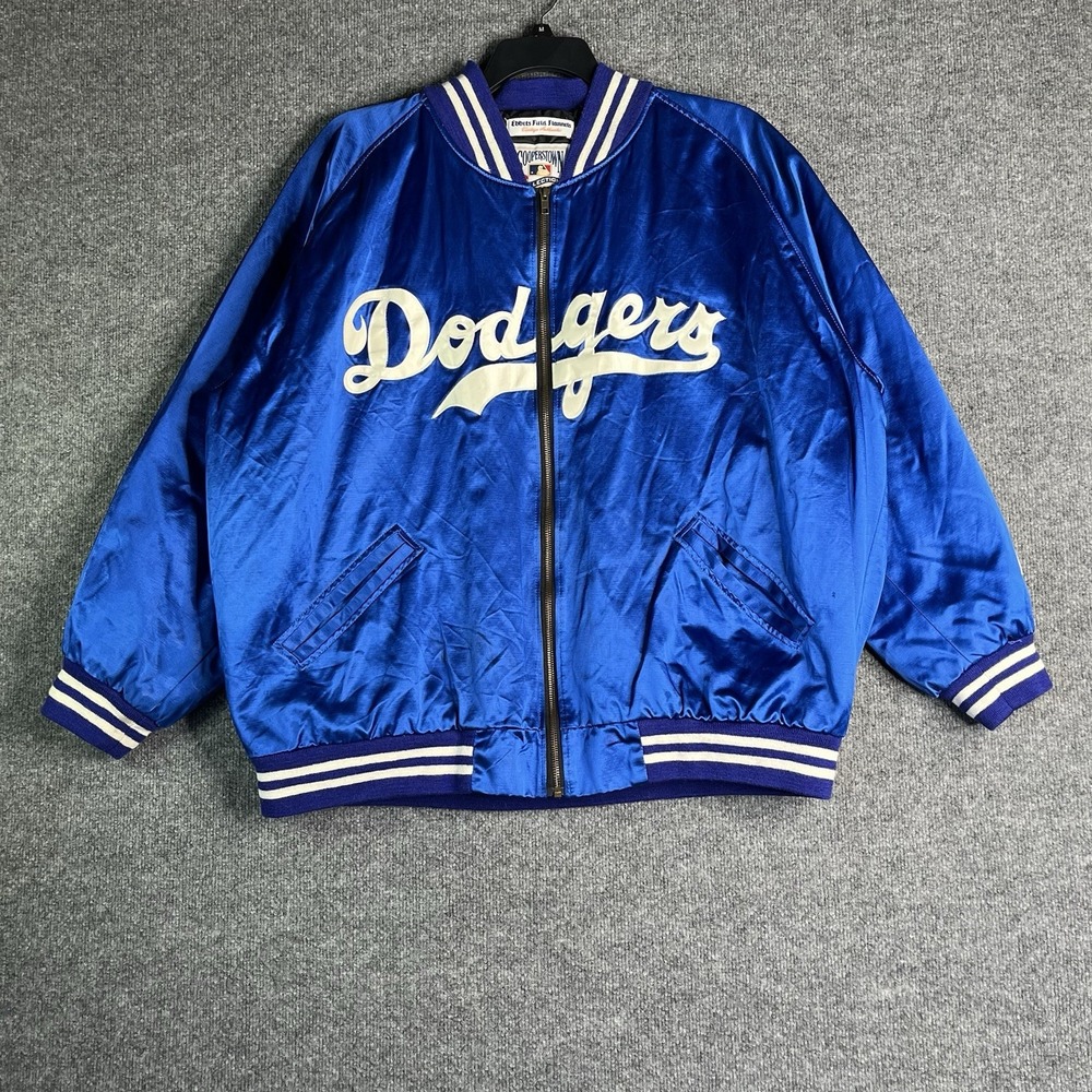 Brooklyn Dodgers Jackie‎ Robinson Satin Varsity Jacket 3XL Royal Blue Quilted